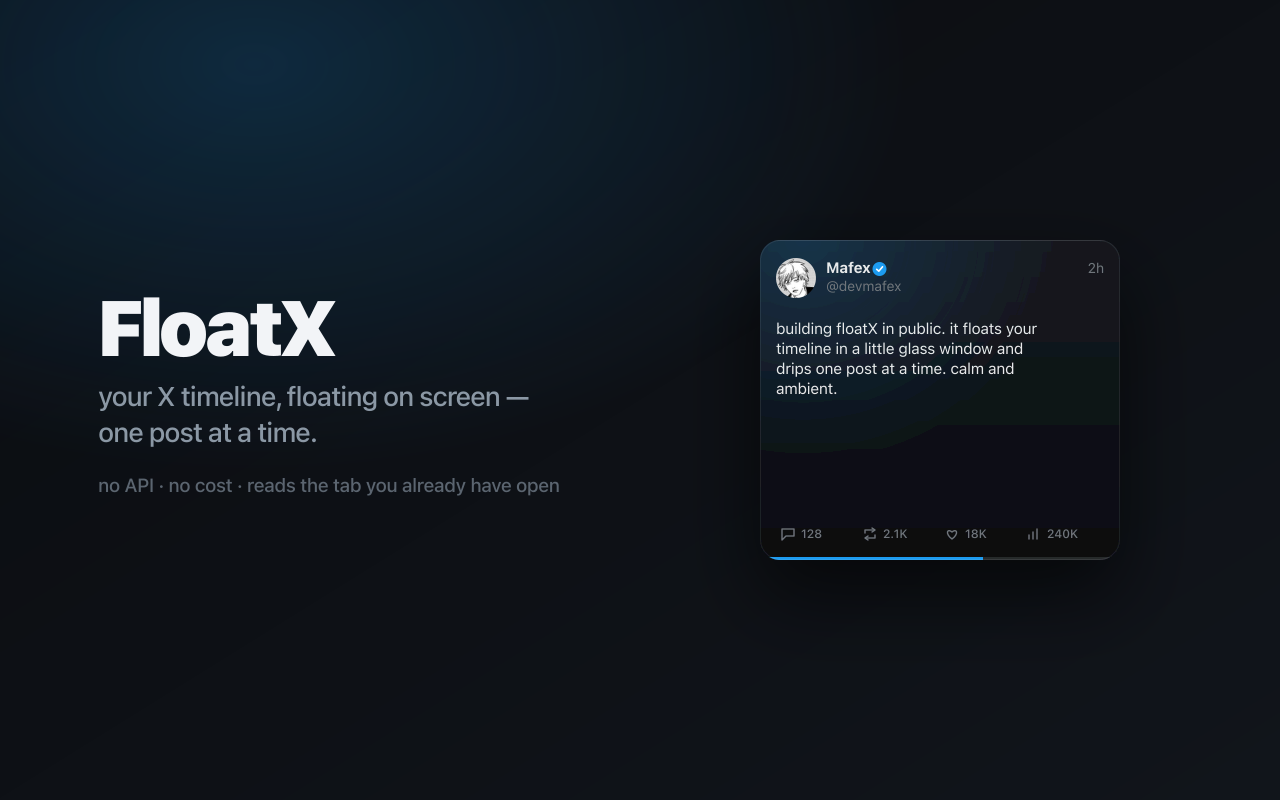The FloatX glass card